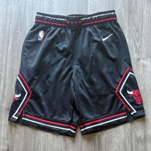 Nike NBA Chicago Bulls Authentics Basketball Shorts Mens 34 Black AJ5588-010